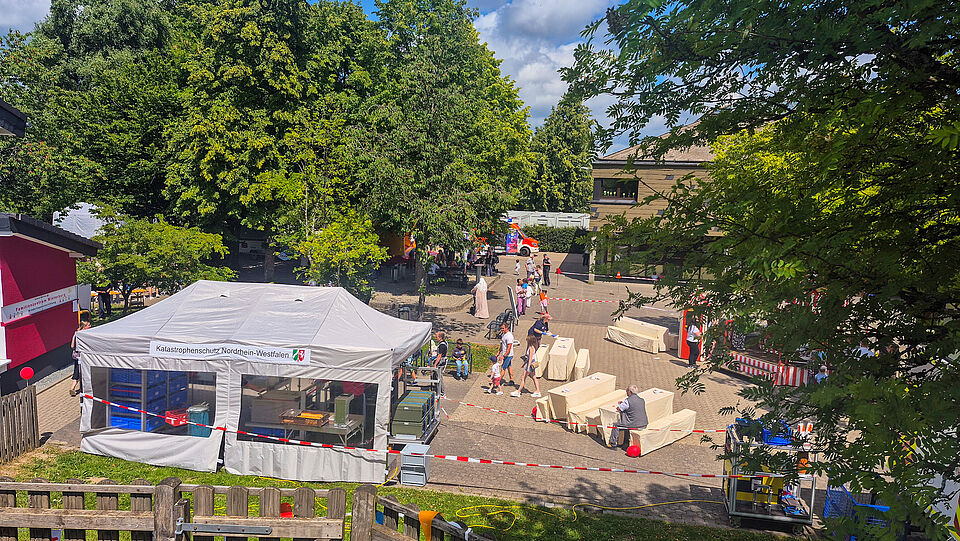 Blick auf das Festgelände